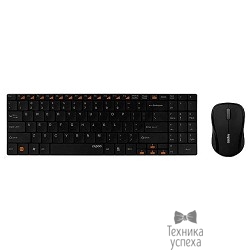 Клавиатура + мышь Rapoo 9060 черный USB Беспроводная 2.4Ghz [653859]