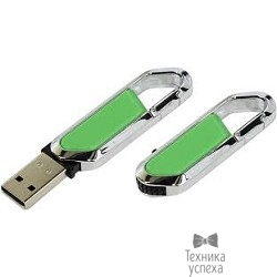 USB 2.0 ICONIK MTPL-SNAPG-8GB КАРАБИН зеленый под нанесение логотипа 