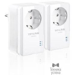 TP-Link TL-PA2010PKIT AV200 Powerline  Adapter with AC Pass Through Starter Kit, Ultra Compact Size, 200Mbps Powerline Datarate, 1 Fast Ethernet port, HomePlug AV, Green Powerline, Plug and Play, Twin