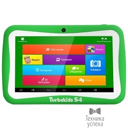 Планшетный компьютер " TurboKids S4" зеленый 7.0"1024х600,8Gb,512Mb, Wifi, Android 4.4 