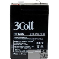 3Cott Аккумулятор 6V4.5Ah 0110126 