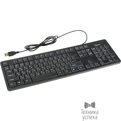 Keyboard Gembird KB-8340U-BL, черный, USB, ножничный механизм клавиш, 104 клавиши