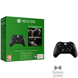 MICROSOFT 6AV-00012 Беспроводной контроллер Microsoft Wireless Controller + Game Mortal Kombat черный (для: Xbox One) 