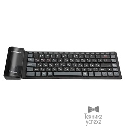 CROWN CMK-6001 Black Беспроводная силиконовая клавиатура Bluetooth  Bluetooth V3.0, питание 2*AAA, гибкая, водонепроницаемая, 87 клавиш [CM000001366]