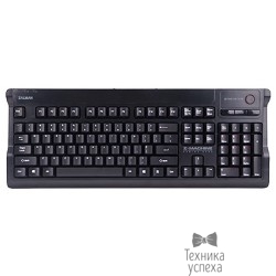 Zalman ZM-K600S black USB+PS2 Клавиатура мембранная игровая клавиатура, поддержка мульти нажатий, 8 красных дополнительных кнопок 