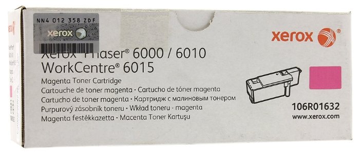 Расходные материалы XEROX 106R01632 Тонер-картридж Xerox Phaser 6000/<wbr>6010, magenta